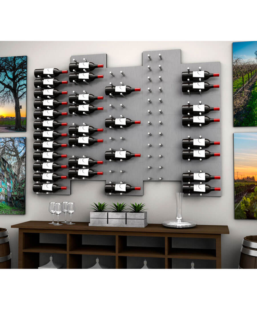 Fusion Wine Wall (Label Forward) - Alumasteel (3 Foot)