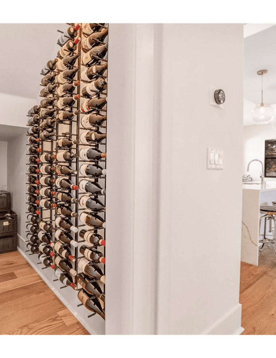 Wood and best sale metal wine rack