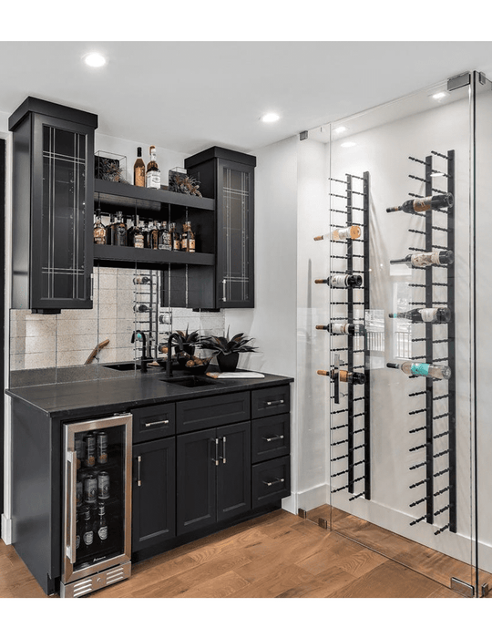 HZ Wall Rails 4FT Metal Wine Rack 12 To 36 Bottles WineCellarHQ