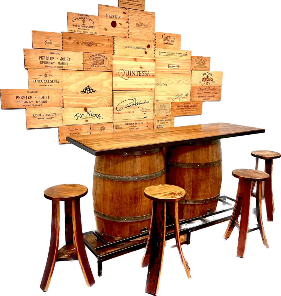 Napa East Double Wine Barrel Bar