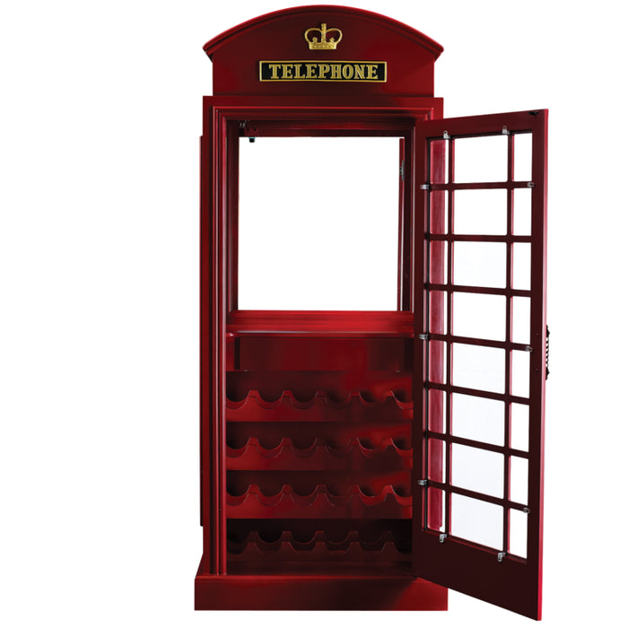 Old English Telephone Booth Bar Cabinet