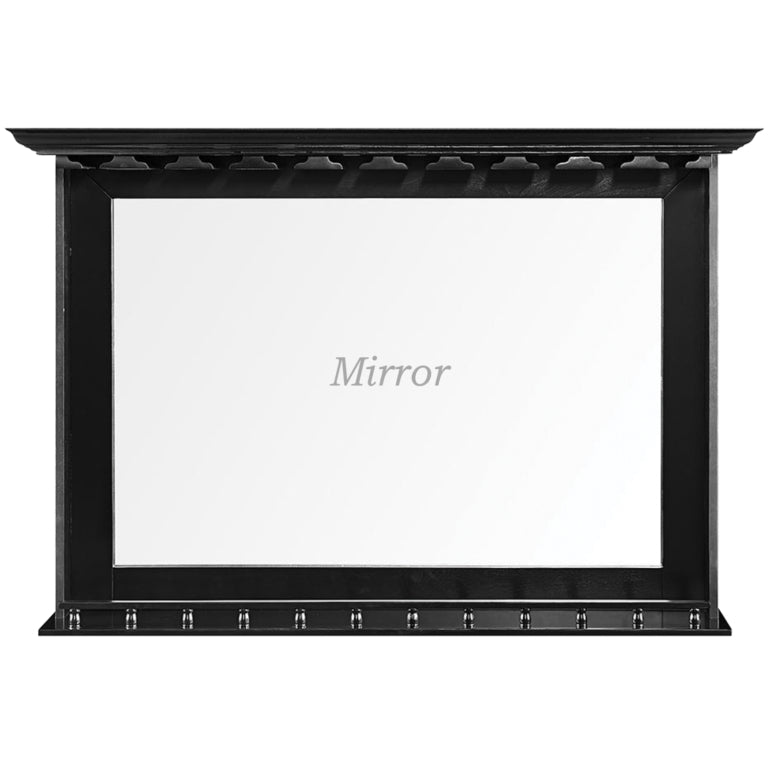 Premium Antique Bar Mirror with a Glassware Rack