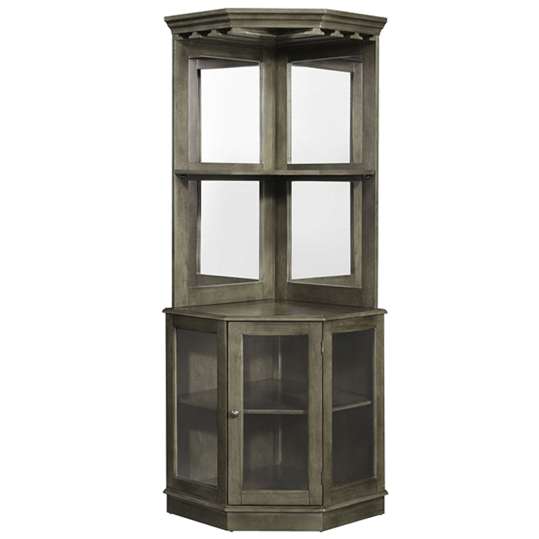 Premium Corner Bar Cabinet with Storage Space and Wine Stem Holders