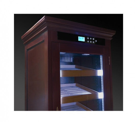 The Redford Electronic Cabinet Humidor | 1250 Cigars (Dark Cherry)