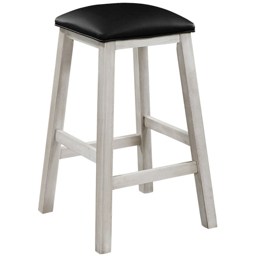 Solid Wood Backless Square Barstool