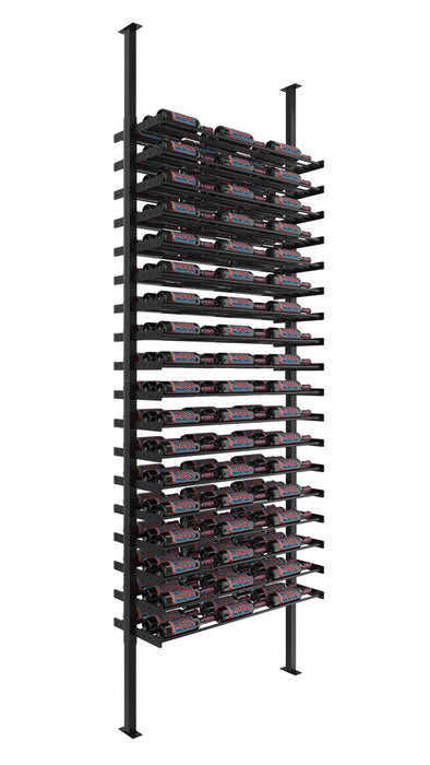 VintageView Evolution Wine Wall Post 10′ 3C Kit: Two-Sided Label Forward Wine Rack Kit (108 to 216 bottles)