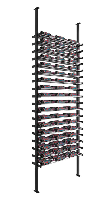 VintageView Evolution Wine Wall Post 10′ 3C Kit: Two-Sided Label Forward Wine Rack Kit (108 to 216 bottles)