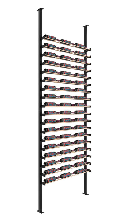 VintageView Evolution Wine Wall Post 3C 10′ Kit: Single-Sided Label Forward Wine Rack Kit (54 to 162 bottles)