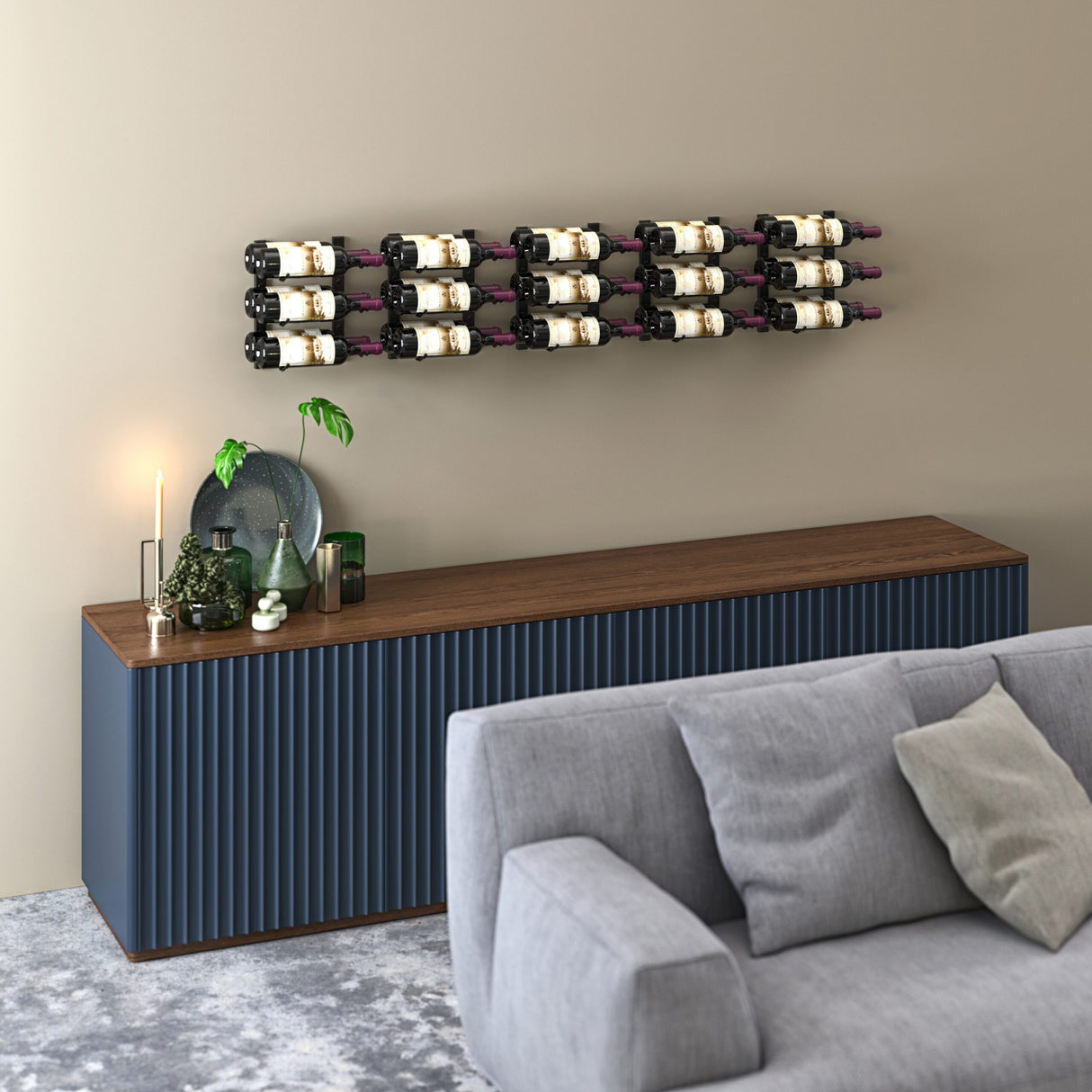VintageView ‘Over the Couch’ Wine Rack Kit (15-45 bottles)