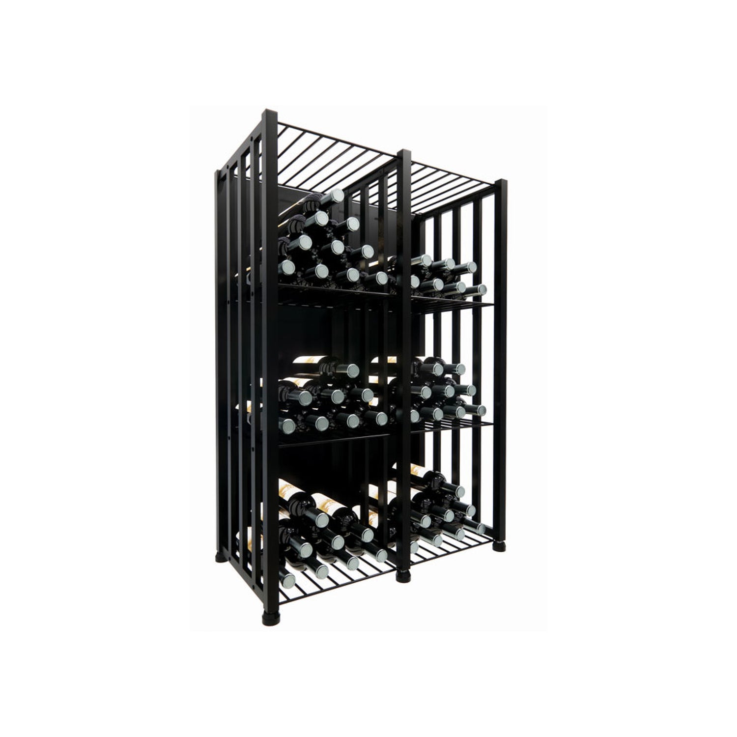 VintageView Case & Crate Bin 3 Kit (freestanding wine bottle storage with secure backs)