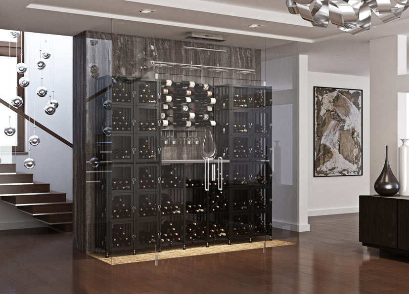 Glass wine storage hotsell wall