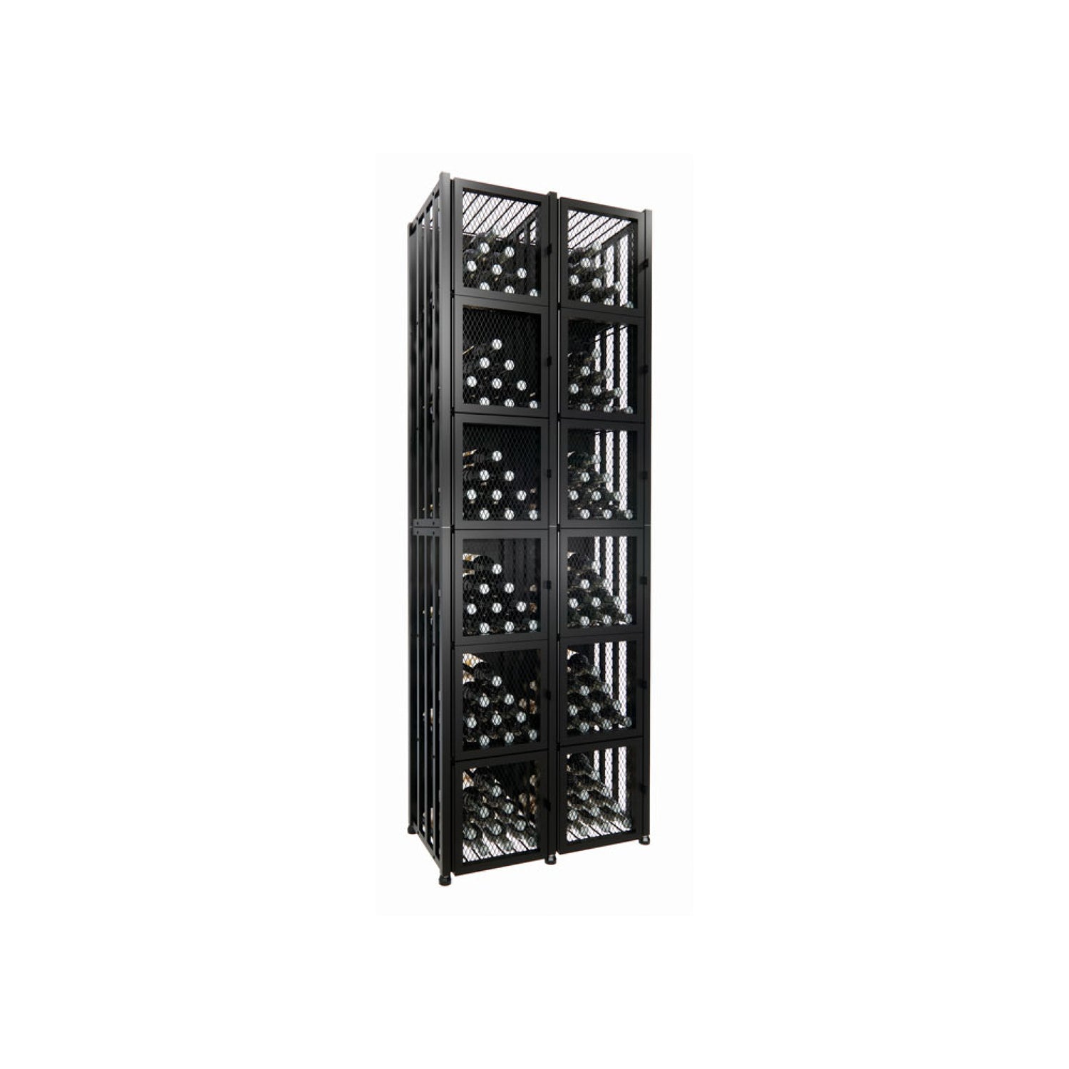 VintageView Case & Crate Locker 6 Kit (freestanding wine bottle storage with secure backs)