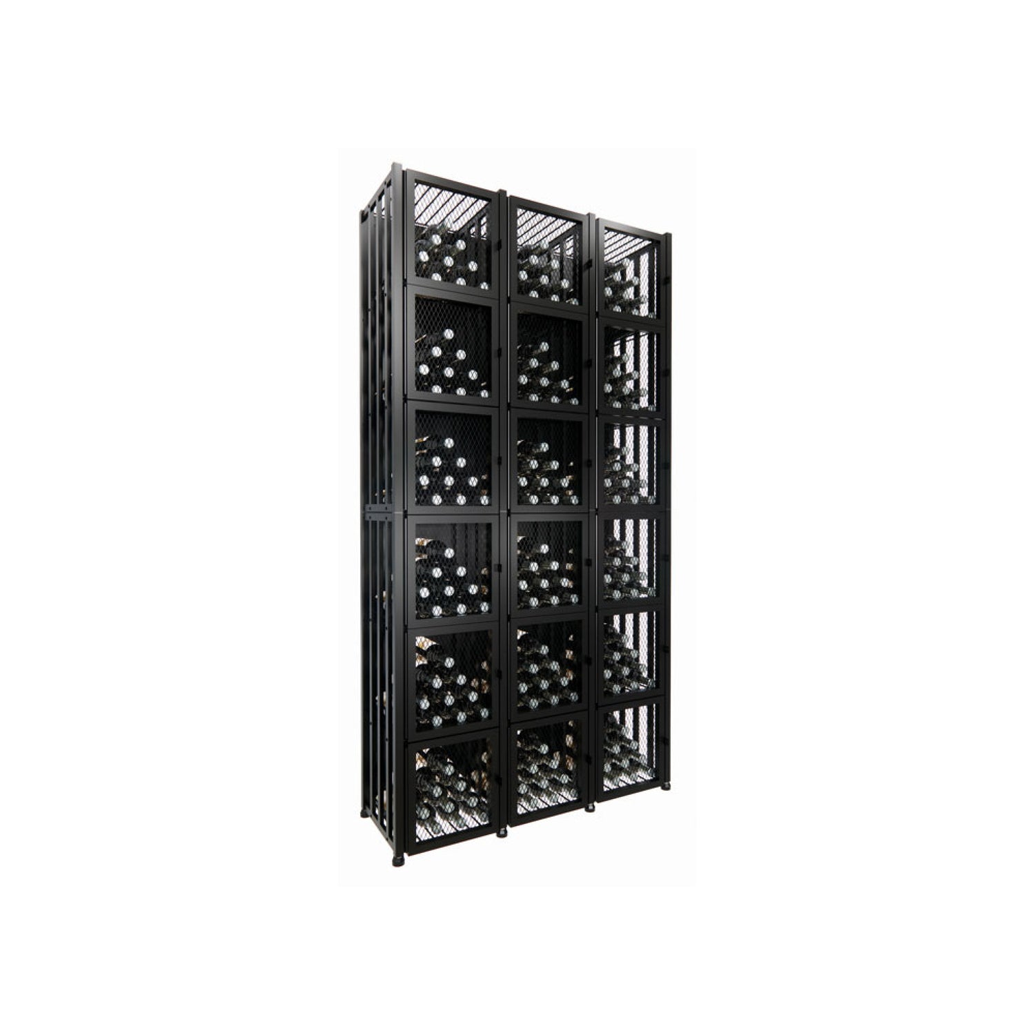 VintageView Case & Crate Locker 6 Kit (freestanding wine bottle storage with secure backs)