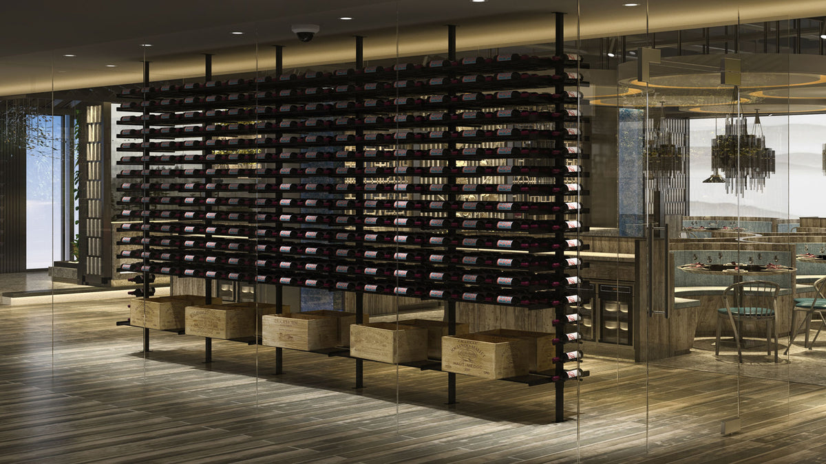 VintageView Evolution Double Sided Wine Wall Post Kit 10 1C (floor-to-ceiling wine rack system, 36 to 72 bottles)