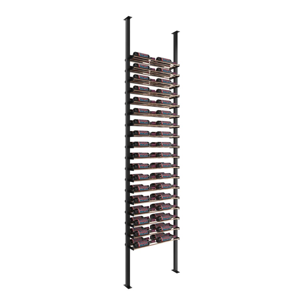 VintageView Evolution Low Profile Post Kit 10 2C (ultra slim floor-to-ceiling wine rack system)
