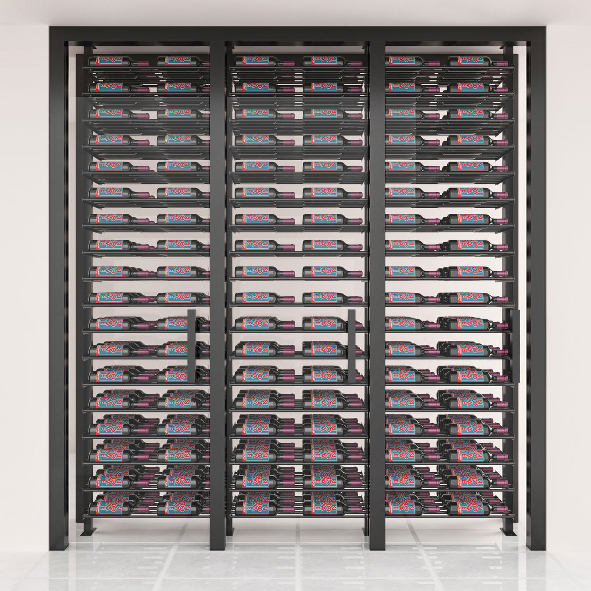 VintageView Evolution Low Profile Post Kit 10 2C (ultra slim floor-to-ceiling wine rack system)