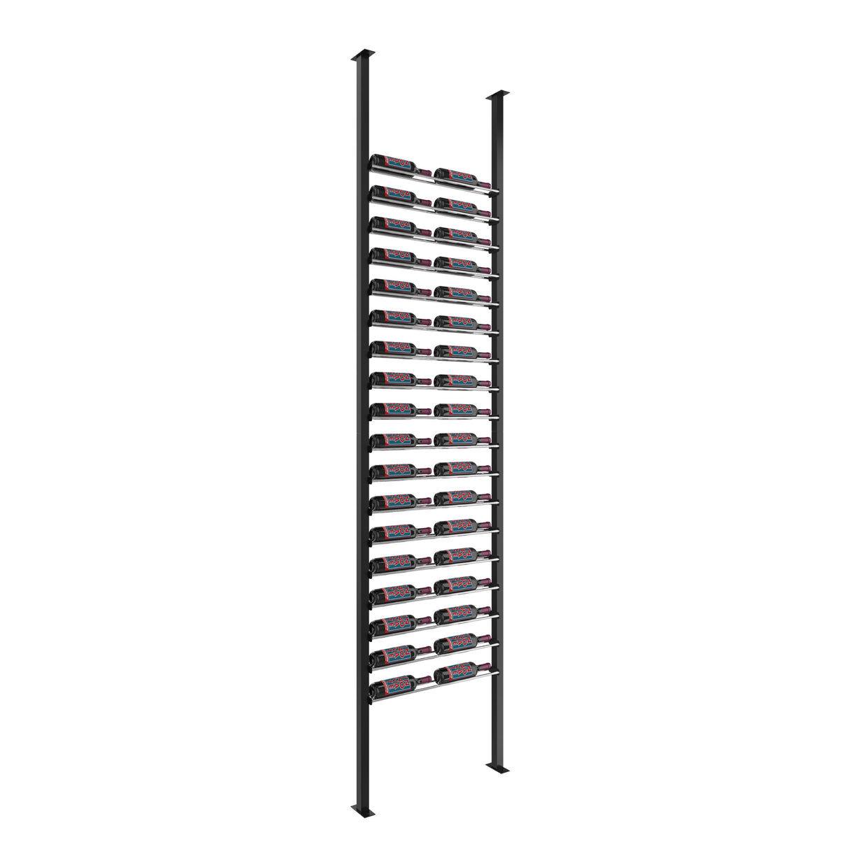 VintageView Evolution Low Profile Post Kit 10 2C (ultra slim floor-to-ceiling wine rack system)