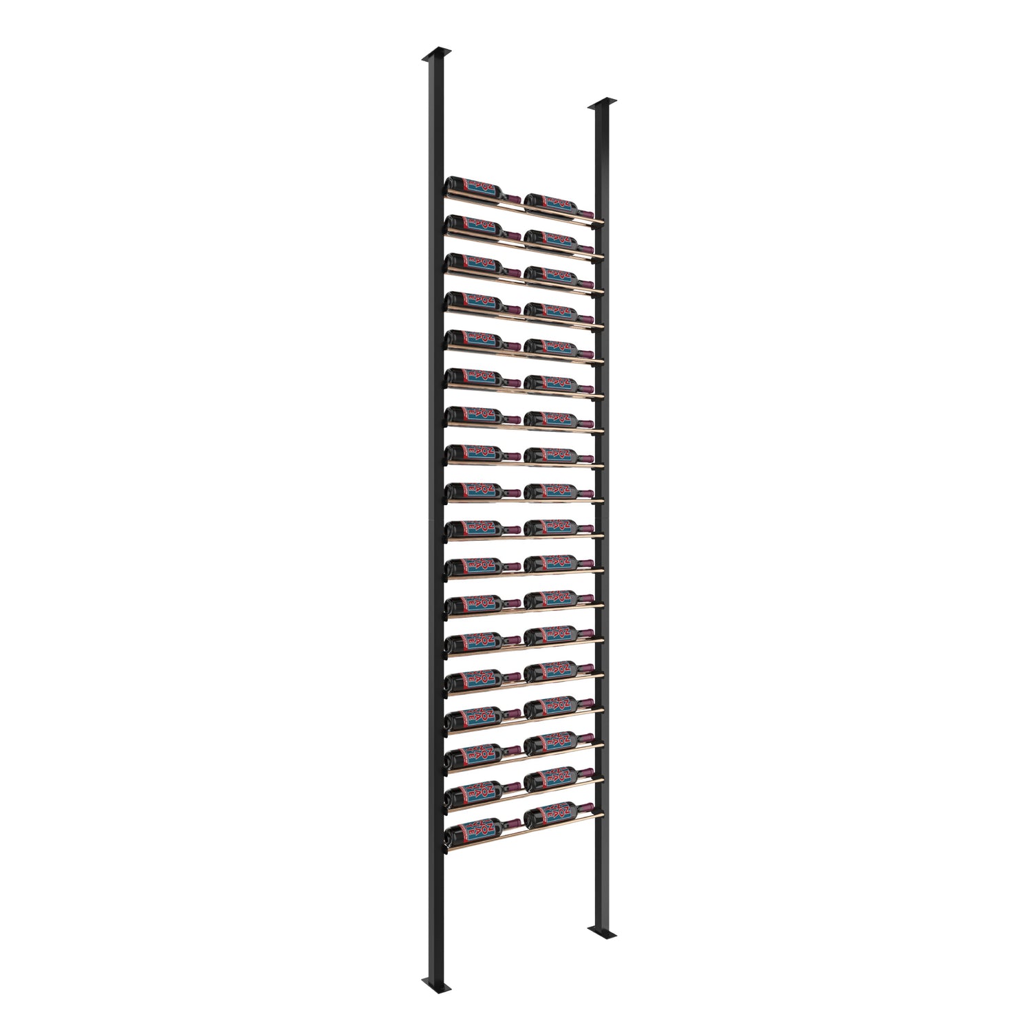 VintageView Evolution Low Profile Post Kit 10 2C (ultra slim floor-to-ceiling wine rack system)