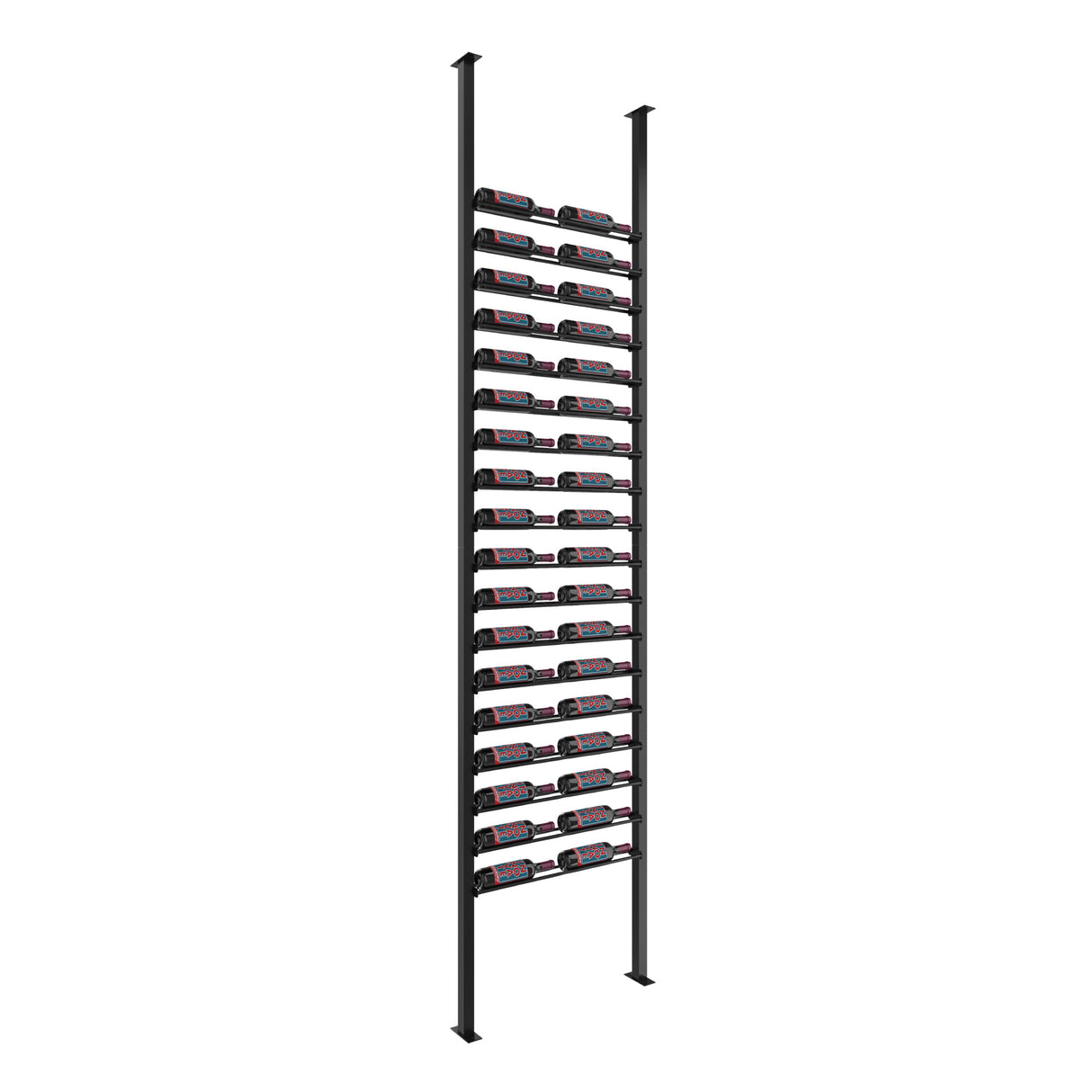 VintageView Evolution Low Profile Post Kit 10 2C (ultra slim floor-to-ceiling wine rack system)