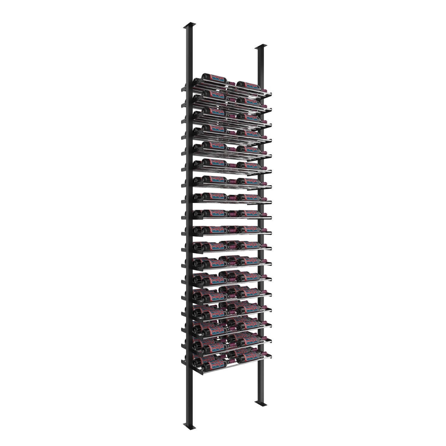 VintageView Evolution Low Profile Post Kit 10 2C (ultra slim floor-to-ceiling wine rack system)