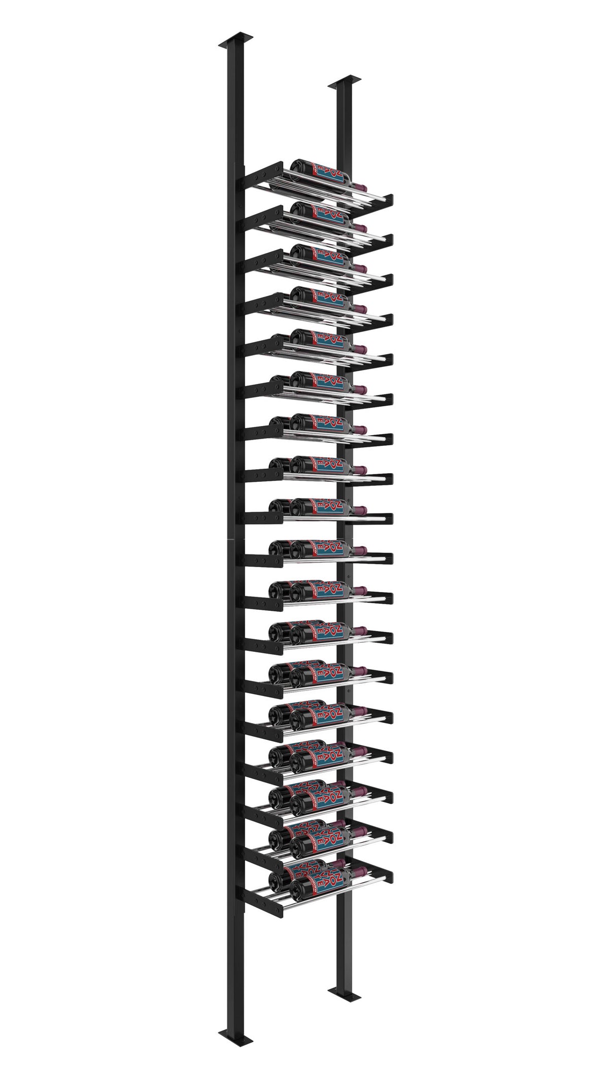 VintageView Evolution Single Sided Wine Wall Post Kit 10 1C (floor-to-ceiling wine rack system, 18 to 54 bottles)