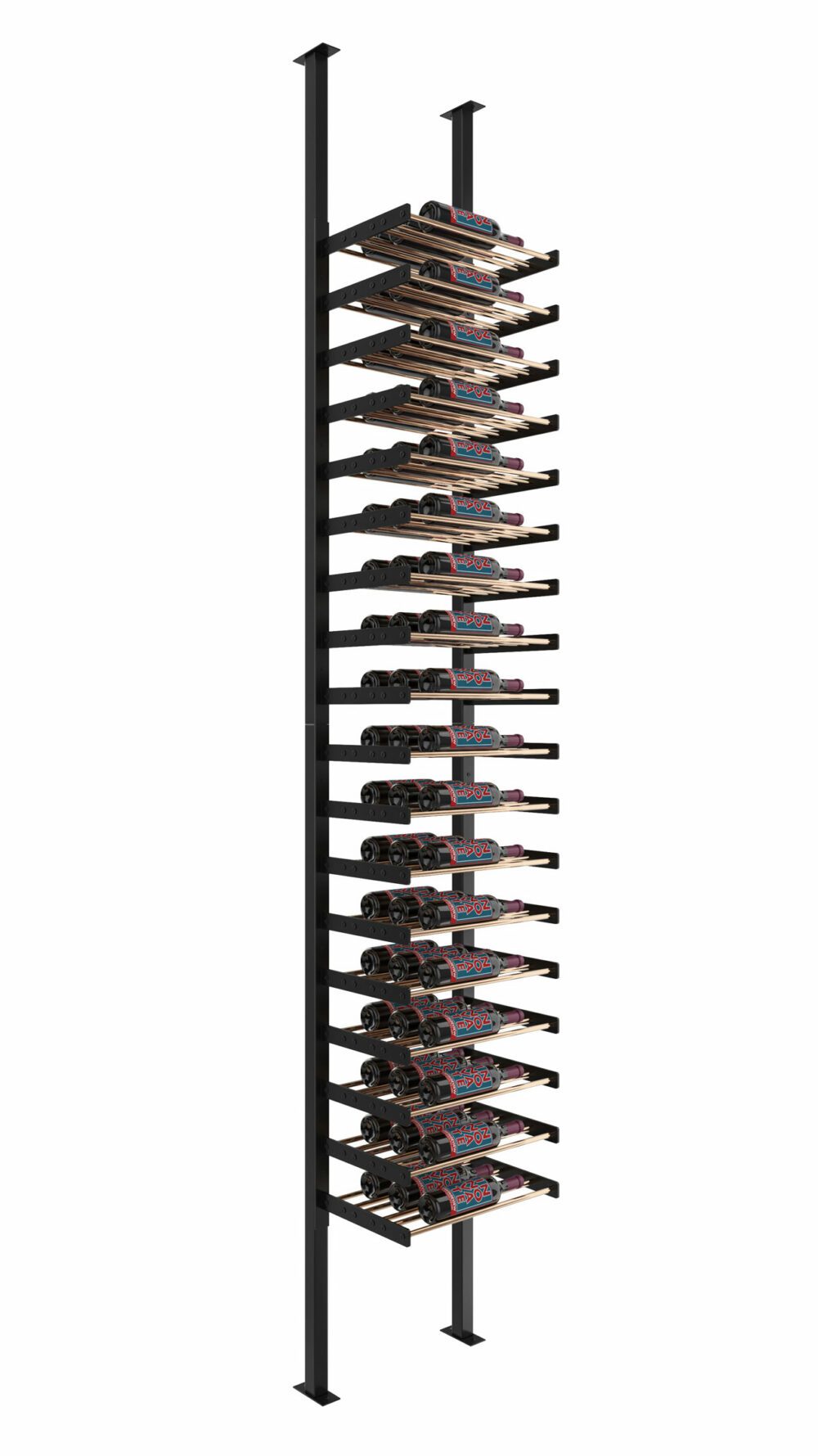 VintageView Evolution Single Sided Wine Wall Post Kit 10 1C (floor-to-ceiling wine rack system, 18 to 54 bottles)