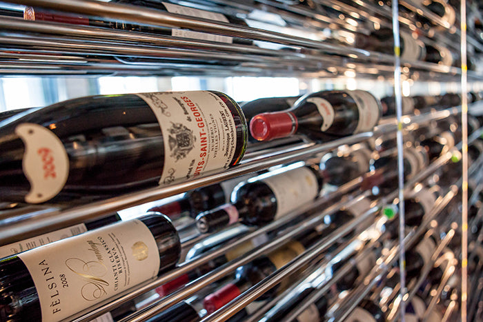 VintageView Evolution Wine Tower 47 3C (freestanding metal and acrylic wine rack)