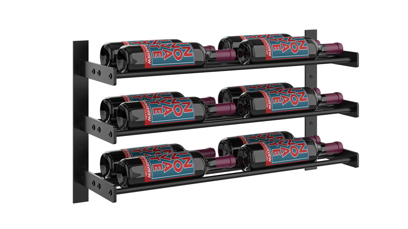 VintageView Evolution Wine Wall 15″ 2C Wall Mounted Wine Rack System (6 to 18 bottles)