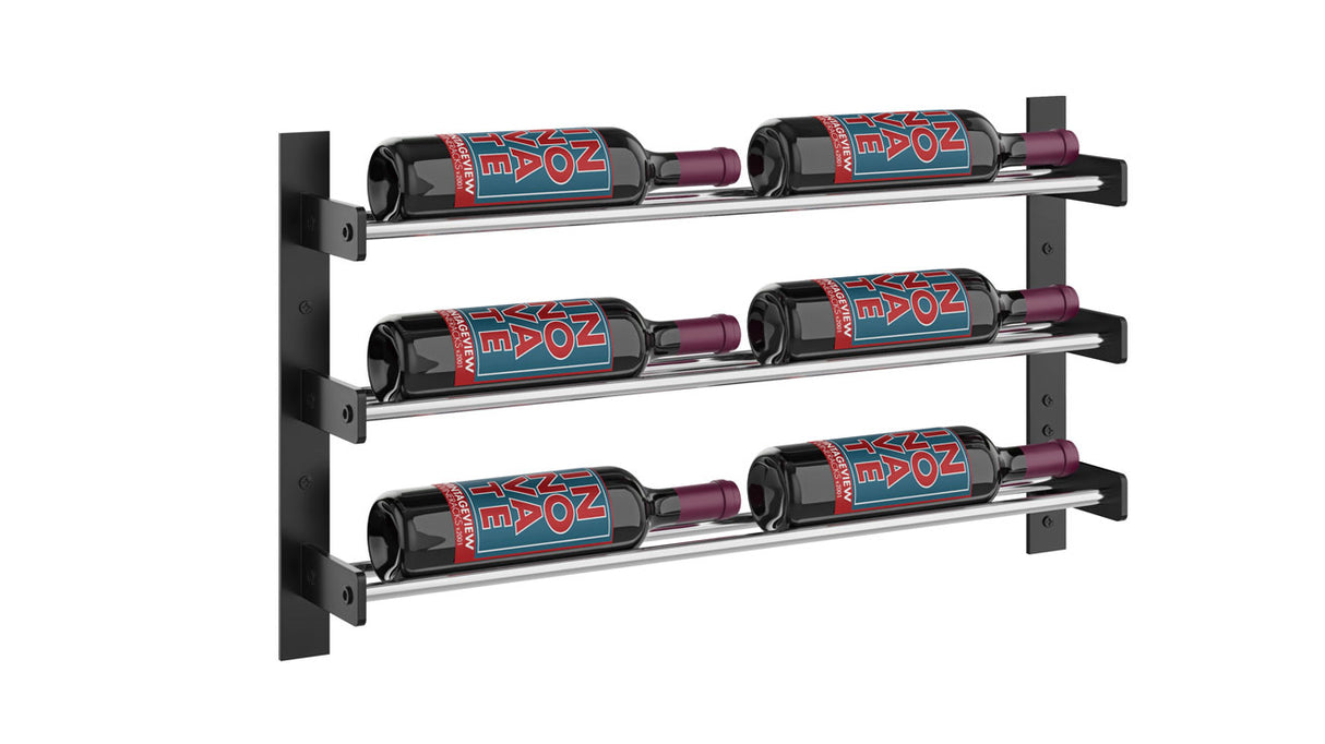 VintageView Evolution Wine Wall 15″ 2C Wall Mounted Wine Rack System (6 to 18 bottles)