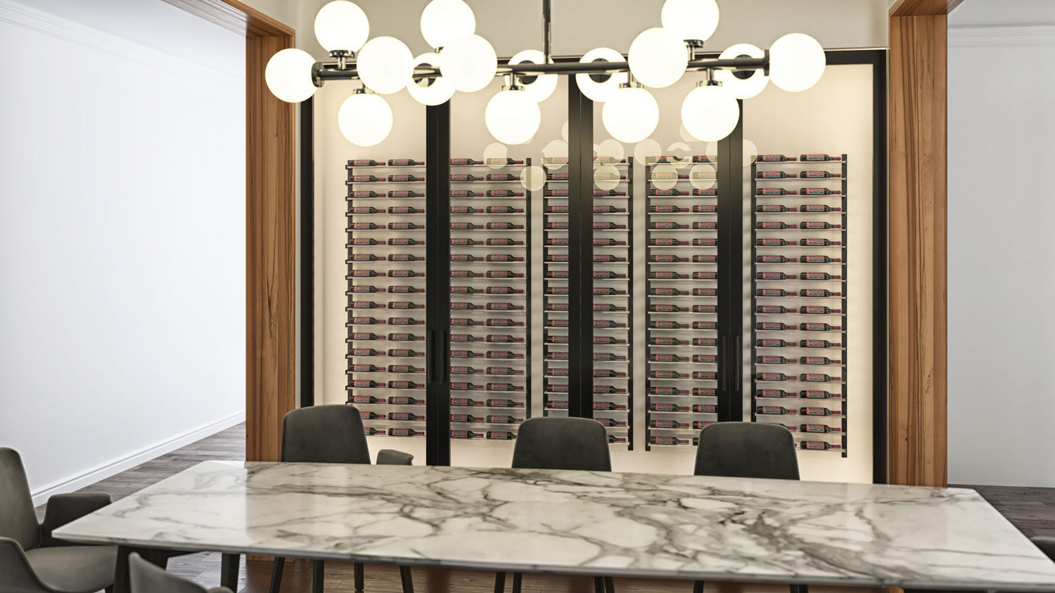 VintageView Evolution Wine Wall 15″ 2C Wall Mounted Wine Rack System (6 to 18 bottles)