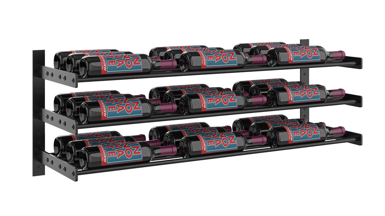 VintageView Evolution Wine Wall 15″ 3C Wall Mounted Wine Rack System (9 to 27 bottles)