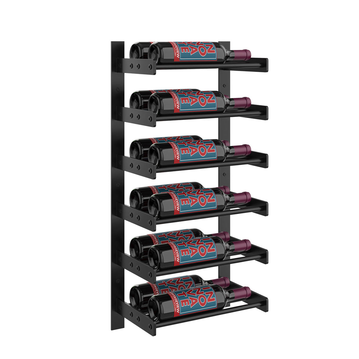 VintageView Evolution Wine Wall 30″ 1C Wall Mounted Wine Rack System (6 to 18 bottles)