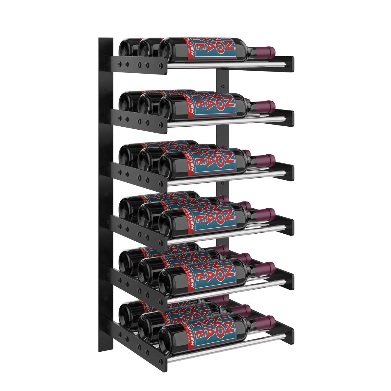 VintageView Evolution Wine Wall 30″ 1C Wall Mounted Wine Rack System (6 to 18 bottles)