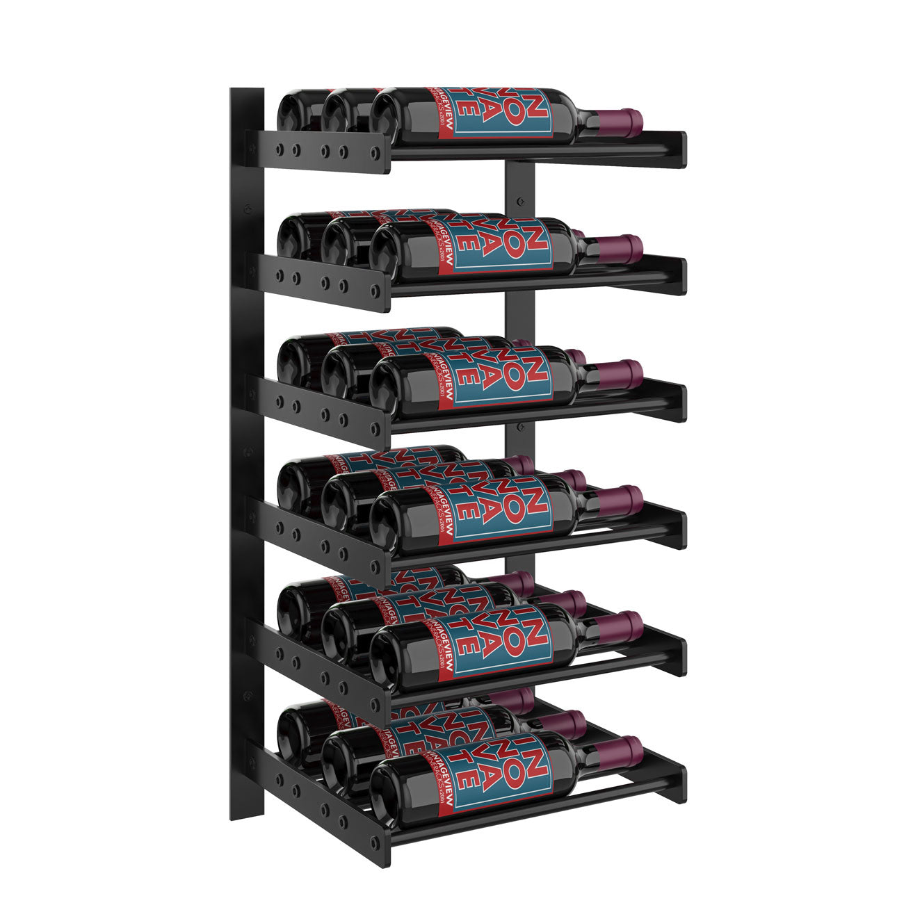 VintageView Evolution Wine Wall 30″ 1C Wall Mounted Wine Rack System (6 to 18 bottles)