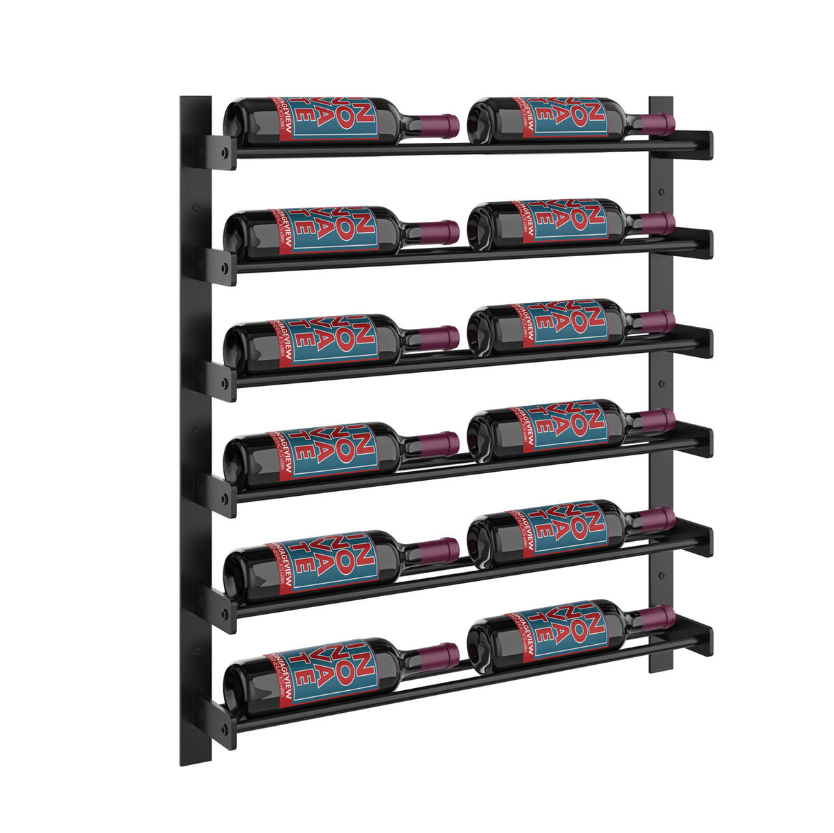 VintageView Evolution Wine Wall 30″ 2C Wall Mounted Wine Rack System (12 to 36 bottles)