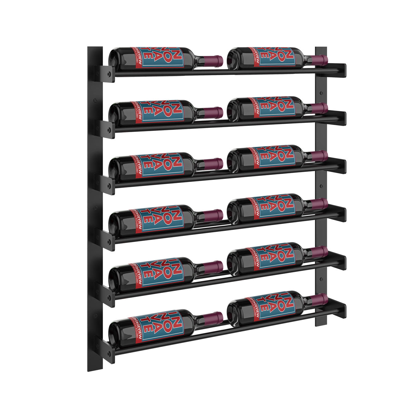 VintageView Evolution Wine Wall 30″ 2C Wall Mounted Wine Rack System (12 to 36 bottles)