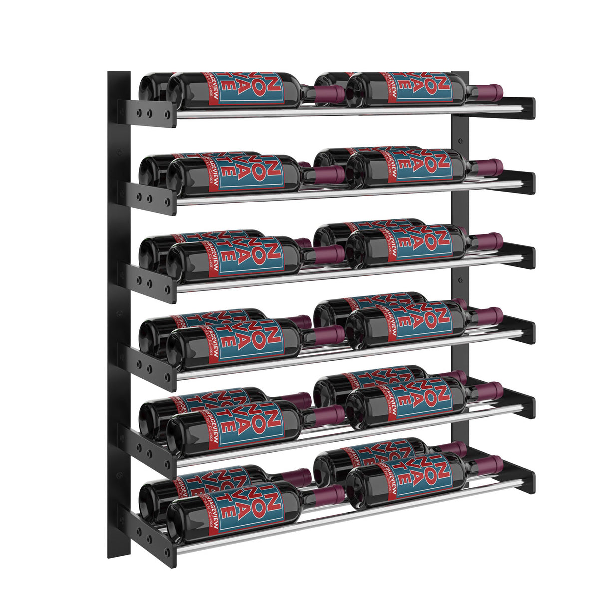 VintageView Evolution Wine Wall 30″ 2C Wall Mounted Wine Rack System (12 to 36 bottles)