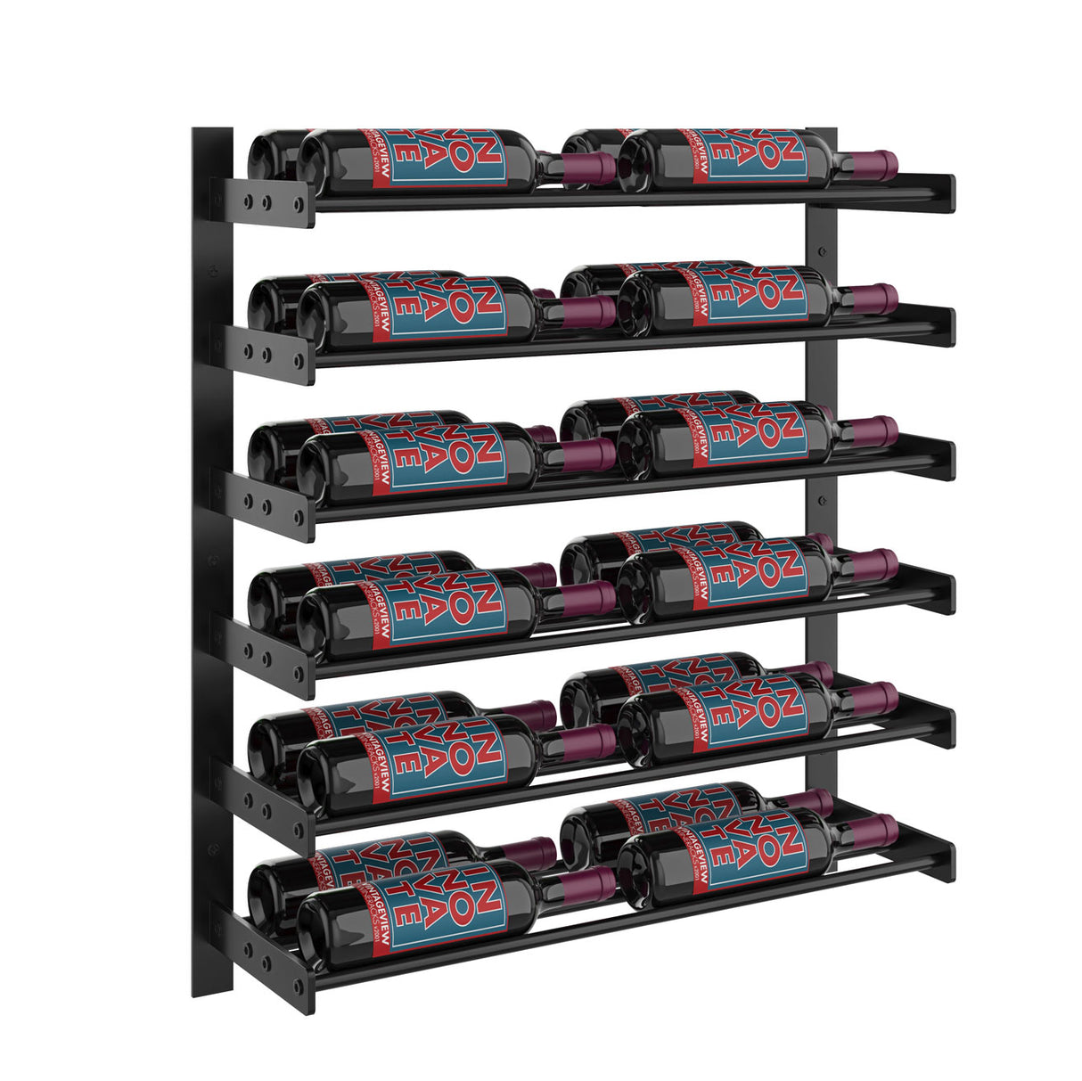 VintageView Evolution Wine Wall 30″ 2C Wall Mounted Wine Rack System (12 to 36 bottles)