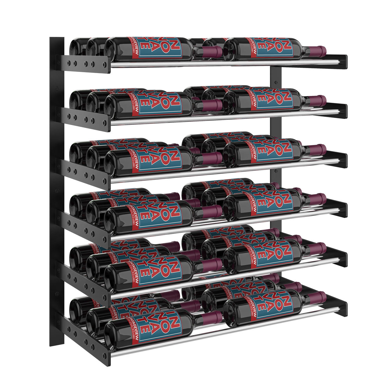VintageView Evolution Wine Wall 30″ 2C Wall Mounted Wine Rack System (12 to 36 bottles)