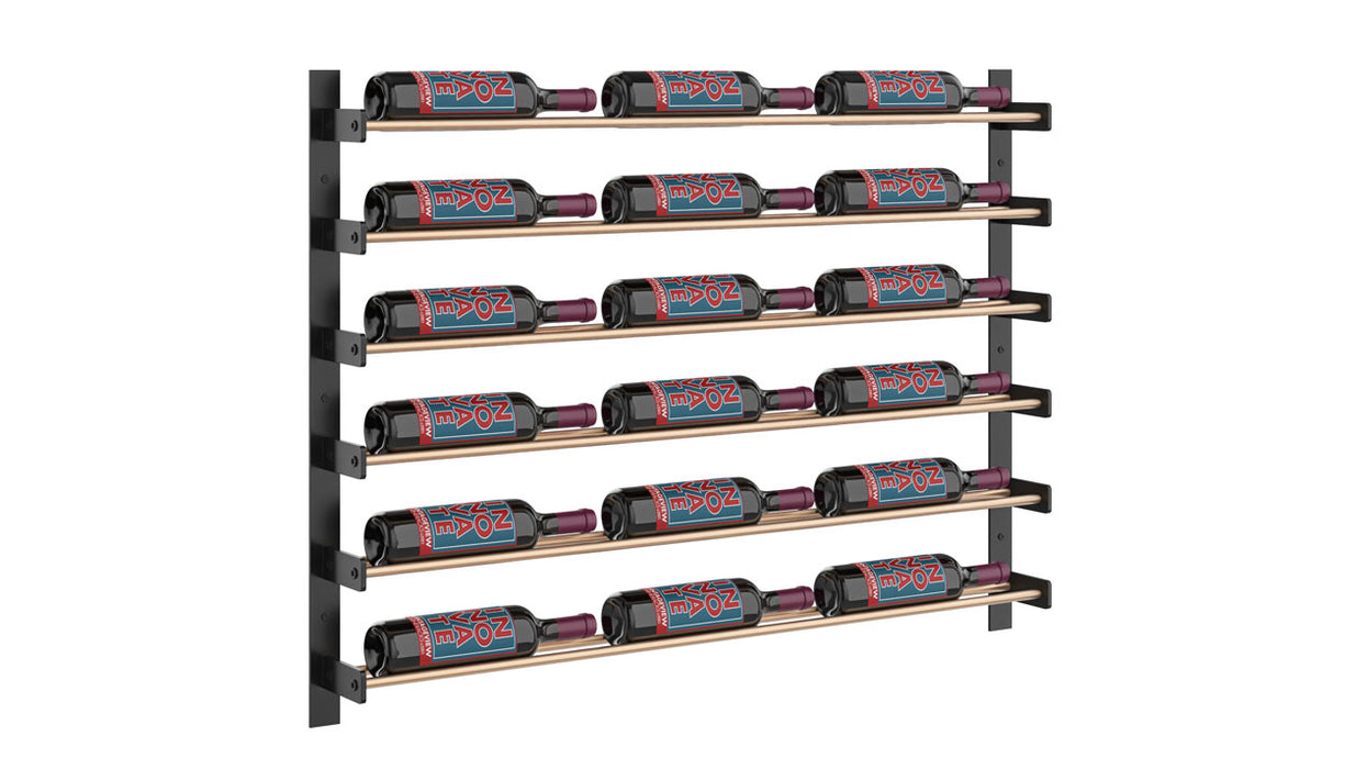 VintageView Evolution Wine Wall 30″ Wall Mounted Wine Rack System (18 to 54 bottles)