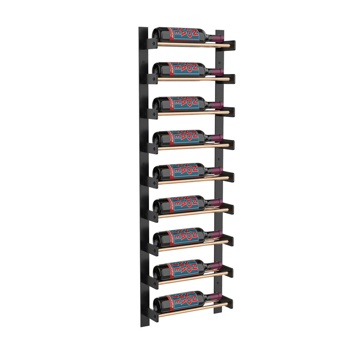 VintageView Evolution Wine Wall 45″ 1C Wall Mounted Wine Rack System (9 to 27 bottles)