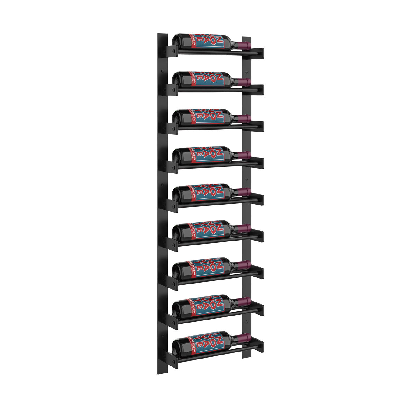 VintageView Evolution Wine Wall 45″ 1C Wall Mounted Wine Rack System (9 to 27 bottles)