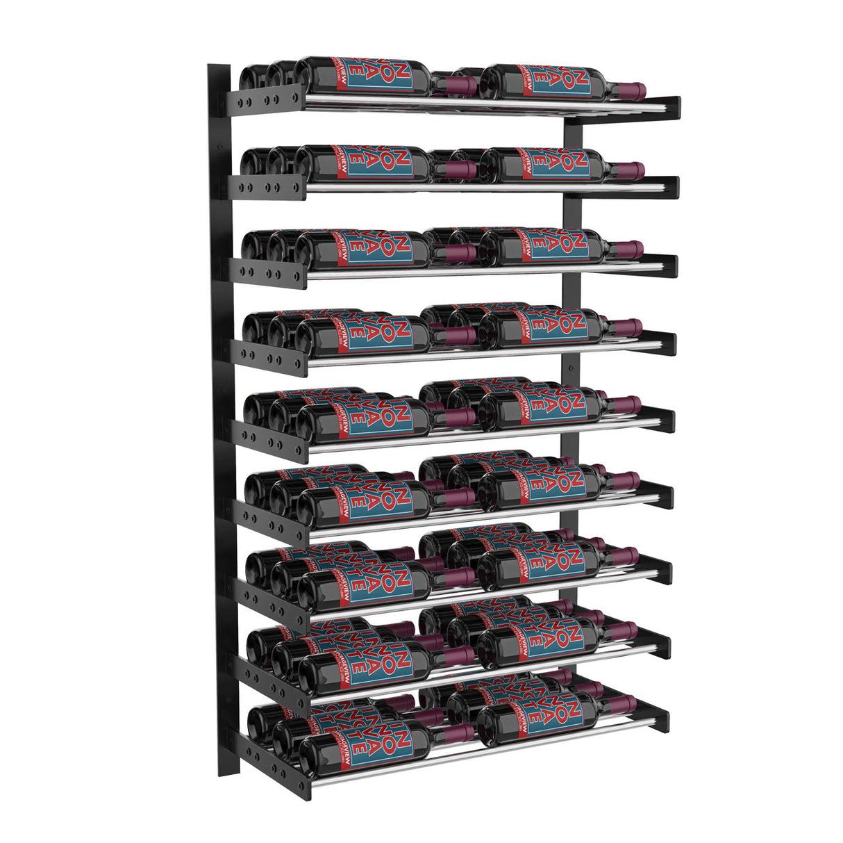 VintageView Evolution Wine Wall 45″ 2C Wall Mounted Wine Rack System (18 to 54 bottles)