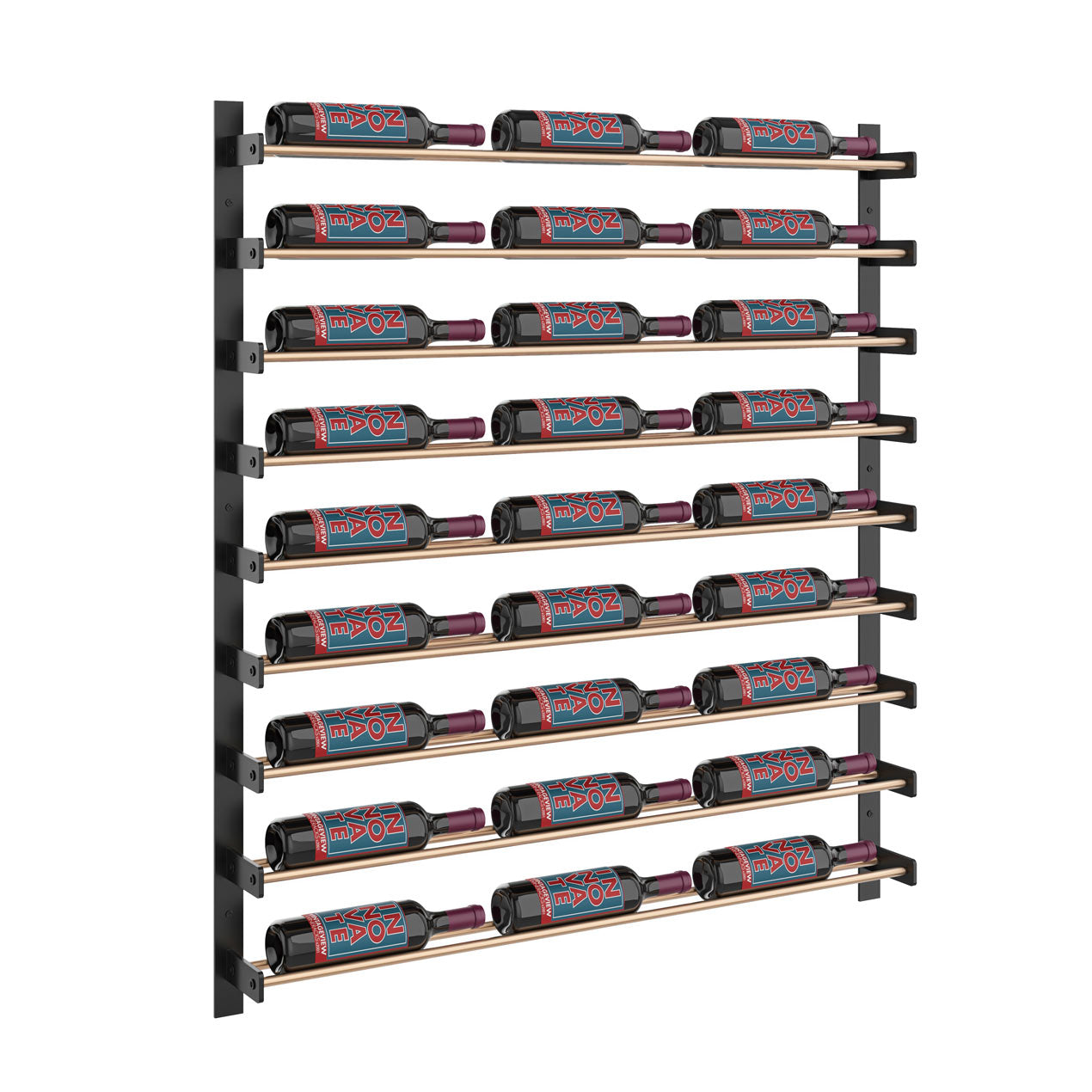 VintageView Evolution Wine Wall 45″ 3C Wall Mounted Wine Rack System (27 to 81 bottles)