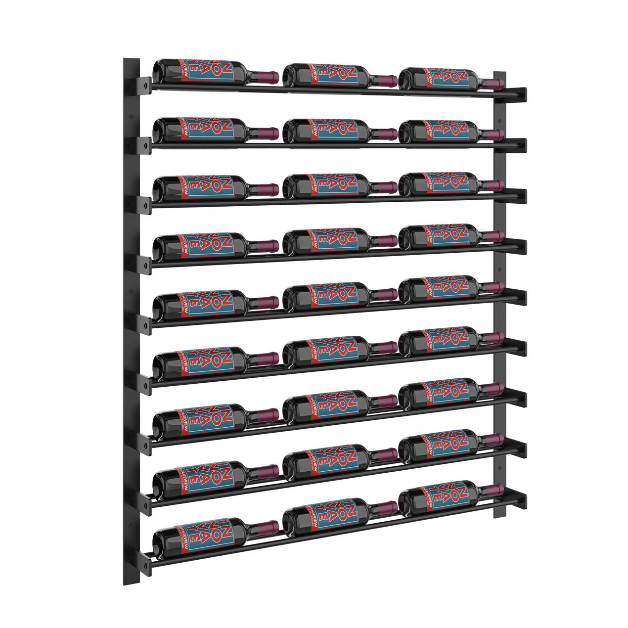 VintageView Evolution Wine Wall 45″ 3C Wall Mounted Wine Rack System (27 to 81 bottles)