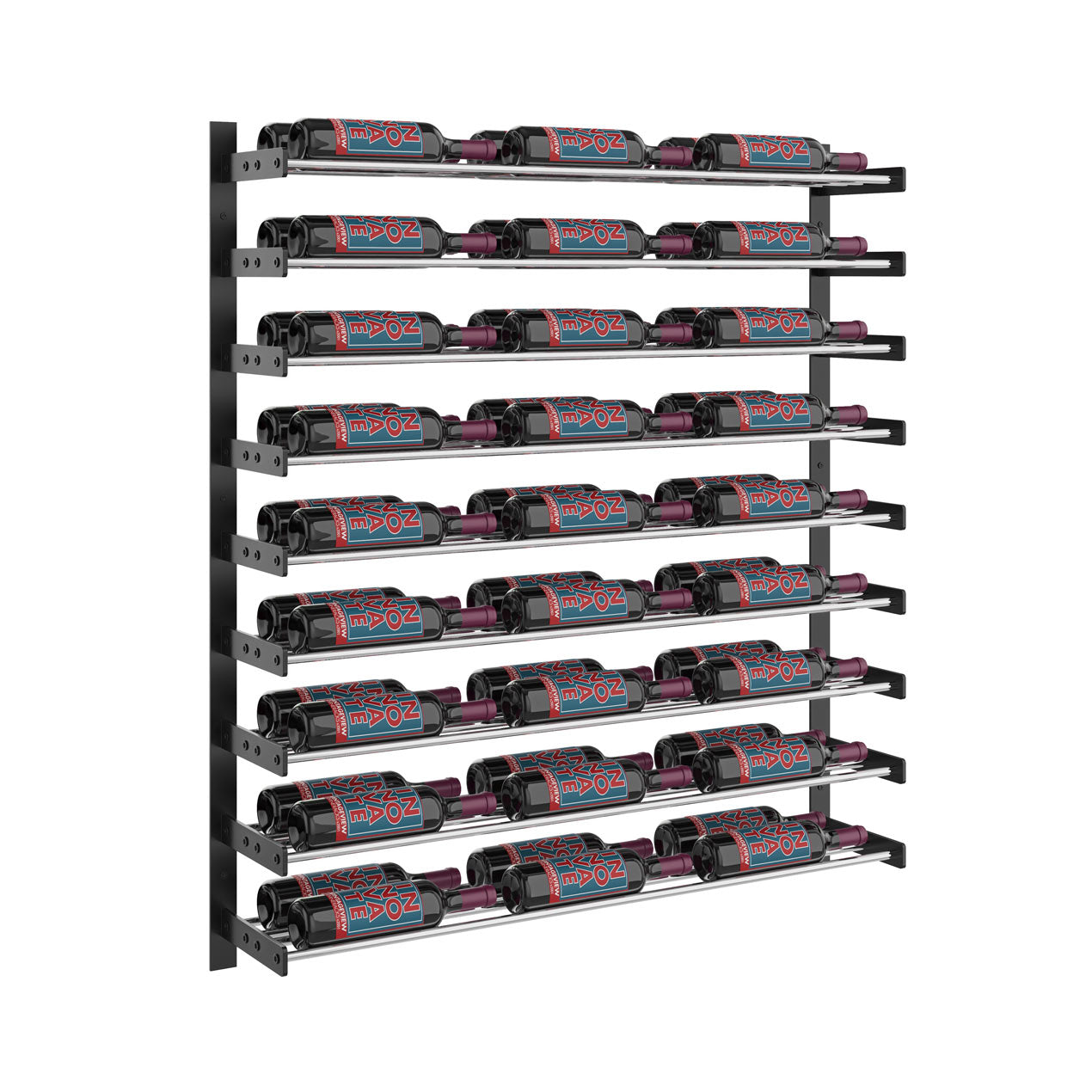 VintageView Evolution Wine Wall 45″ 3C Wall Mounted Wine Rack System (27 to 81 bottles)