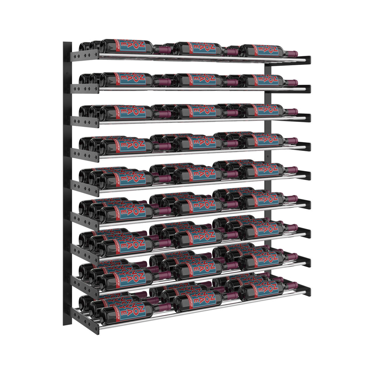 VintageView Evolution Wine Wall 45″ 3C Wall Mounted Wine Rack System (27 to 81 bottles)