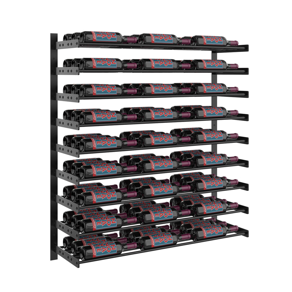 VintageView Evolution Wine Wall 45″ 3C Wall Mounted Wine Rack System (27 to 81 bottles)