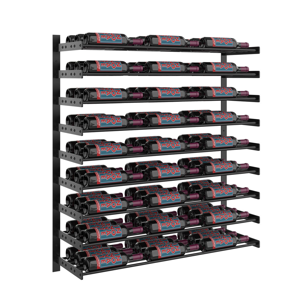 VintageView Evolution Wine Wall 45″ 3C Wall Mounted Wine Rack System (27 to 81 bottles)