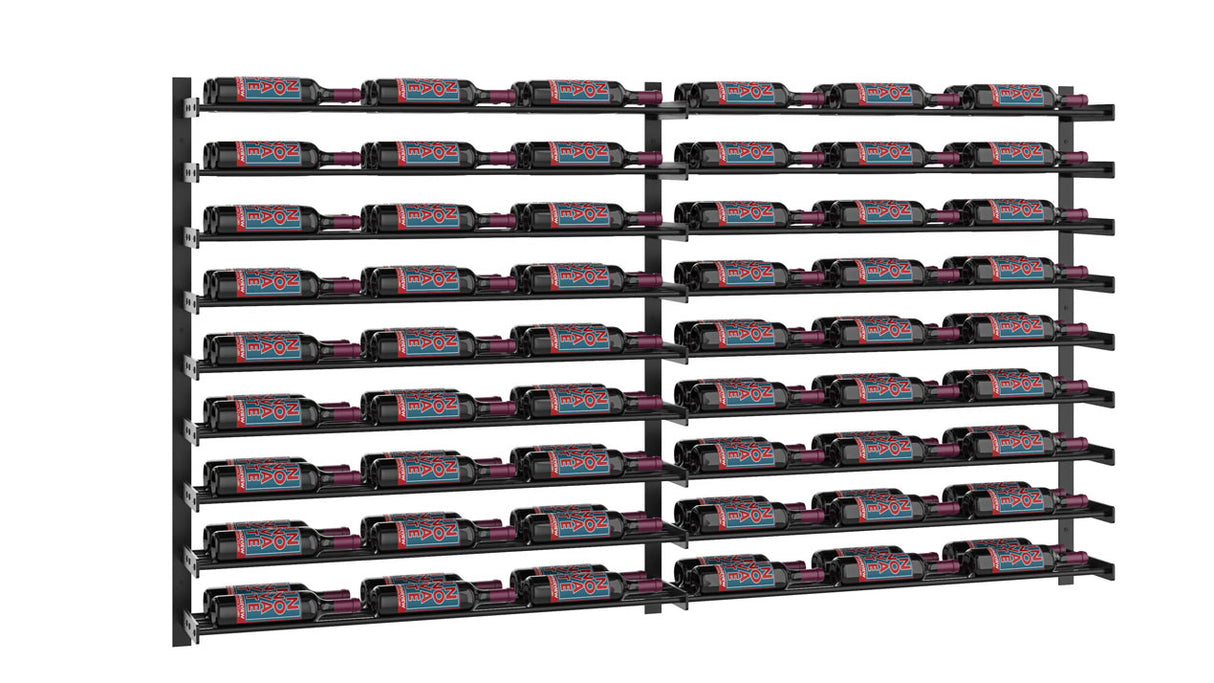 VintageView Evolution Wine Wall 45″ Wall Mounted Wine Rack Kit (54 to 162 bottles)